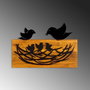 Wallity Accesorio decorativo de pared de madera y metal Nogal y Negro